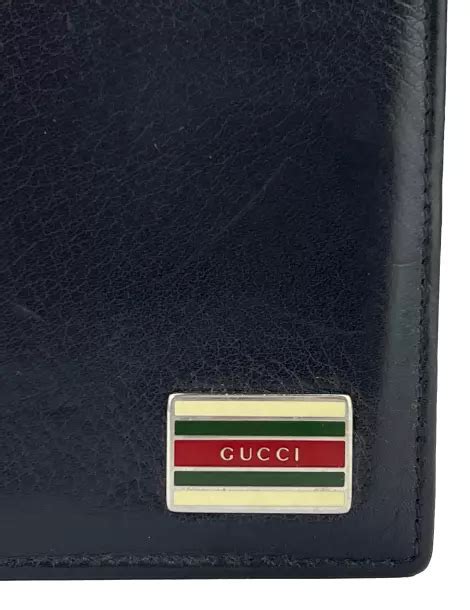 Carteira Gucci Logo Preta Vintage Original .